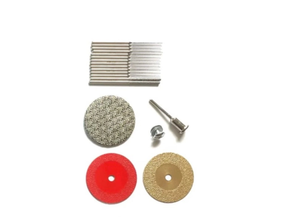 Полный универсальный комплект скрытой кнопки смыва для унитаза EasyToTile – с закругленными краями (вырез 3 в 1)