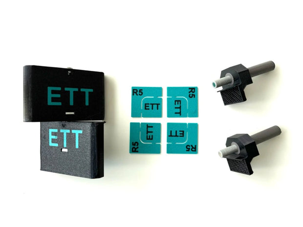 Pārbaudes durvju sistēma EasyToTile R5 – 2× Pivota eņģes + 2× Klikšķa mehānismi