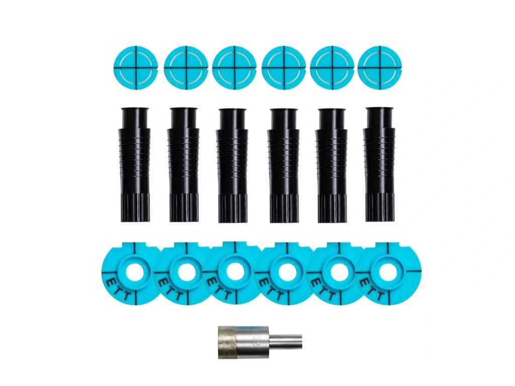 Встроенные держатели для полотенец EasyToTile (2–6 шт.) – установка только после укладки плитки.