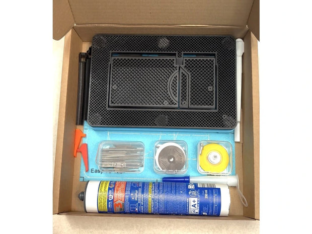 Полный комплект скрытой панели смыва для унитаза EasyToTile – Geberit Sigma с закругленными краями (вырез 3-в-1)