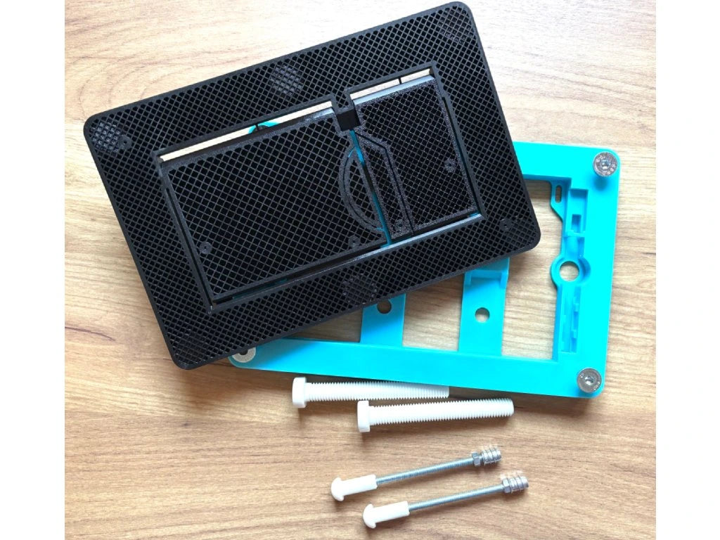 Полный комплект скрытой панели смыва для унитаза EasyToTile – Geberit Sigma с закругленными краями (вырез 3-в-1)