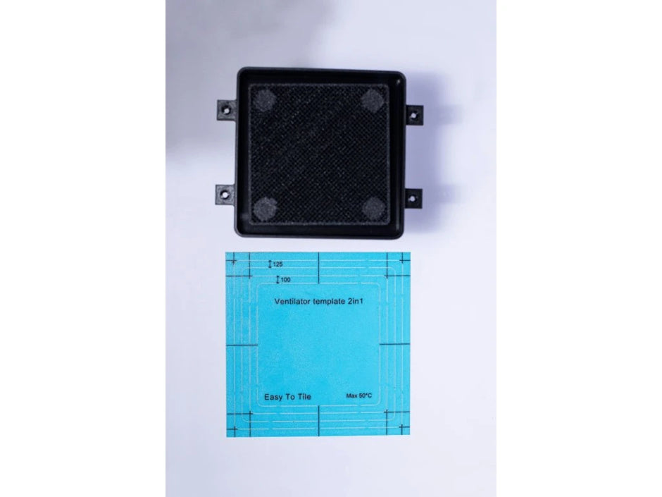 Slēpta Ventilatora Sistēma EasyToTile Pilns Komplekts 125 mm (ar ventilatoru)