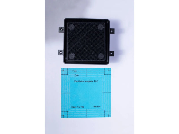 Slēpta Ventilatora Sistēma EasyToTile Pilns Komplekts 125 mm (ar ventilatoru)