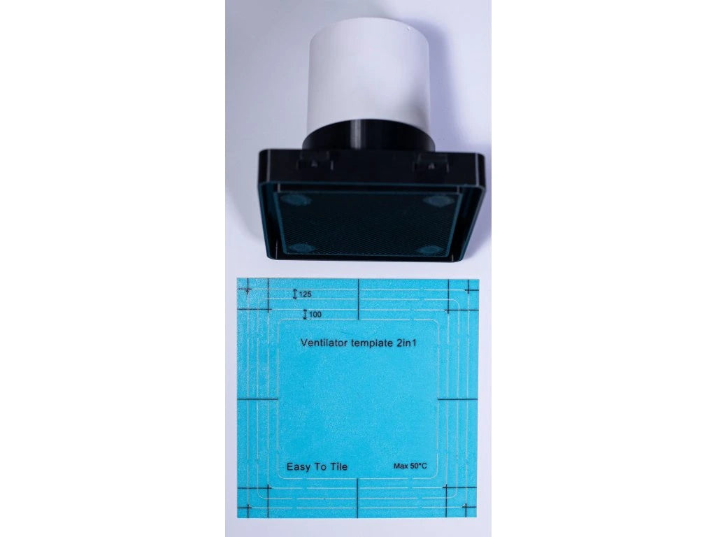 Slēpta Ventilatora Sistēma EasyToTile Pilns Komplekts 125 mm (ar ventilatoru)