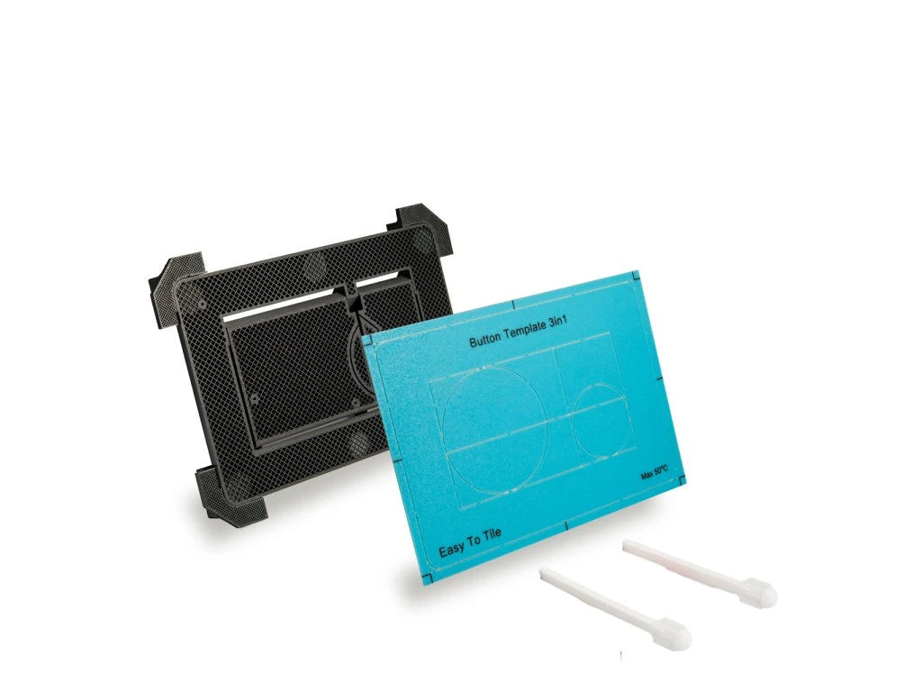 Iebūvēts magnētisks tualetes noskalojuma poga EasyToTile – Geberit Delta (3 vienā izgriezums)