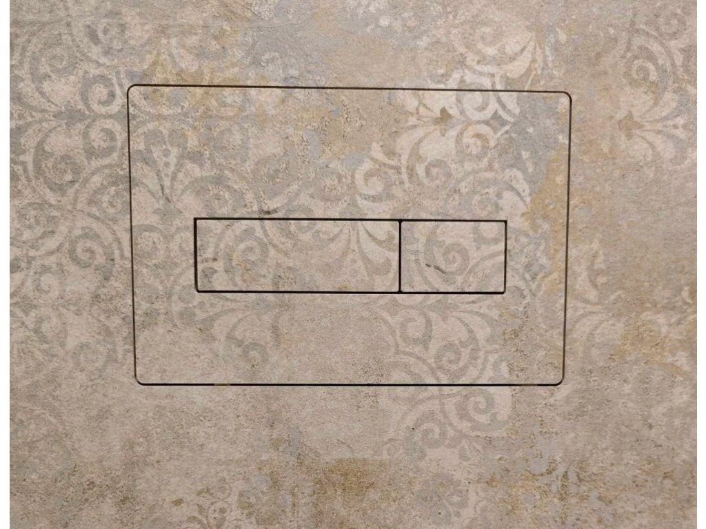 Универсальная встроенная магнитная кнопка смыва для унитаза EasyToTile (вырез 3-в-1)