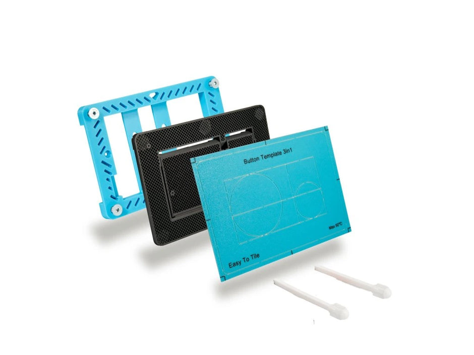 Slēptais tualetes noskalojuma poga EasyToTile – Geberit Delta Apaļais Stūris (3 vienā izgriezums)