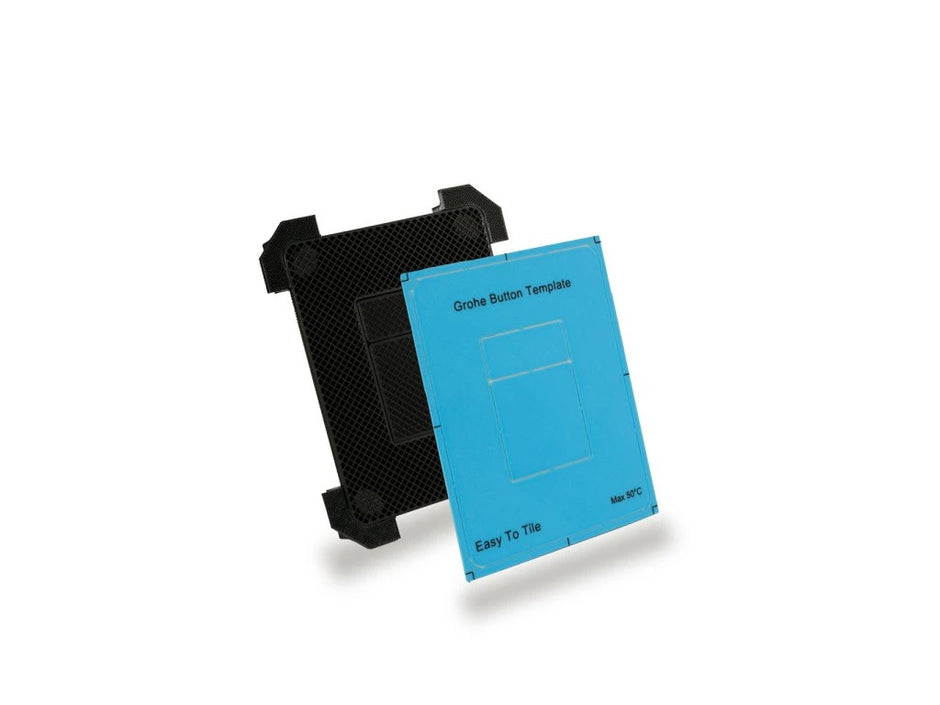 Concealed WC Flush Plate EasyToTile – Grohe Round Edge (with Installation Template)