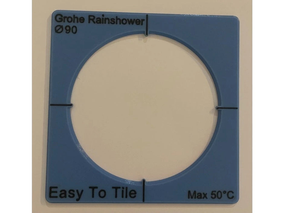 Shower System Installation Template EasyToTile – Grohe RainShower (12 × 12 cm)