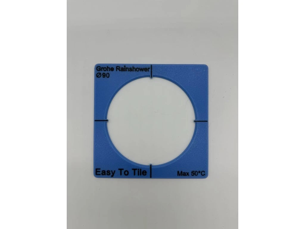 Shower System Installation Template EasyToTile – Grohe RainShower (12 × 12 cm)
