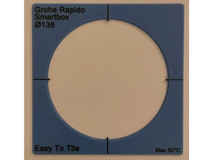 Монтажный шаблон EasyToTile – Grohe Rapido SmartBox Ø 138 мм (18 × 18 см)